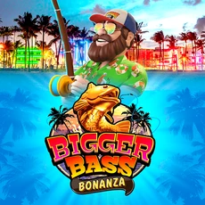 Bigger Bass Bonanza Slot demo gameplay — 5x4 reels with fisherman wild and money symbols